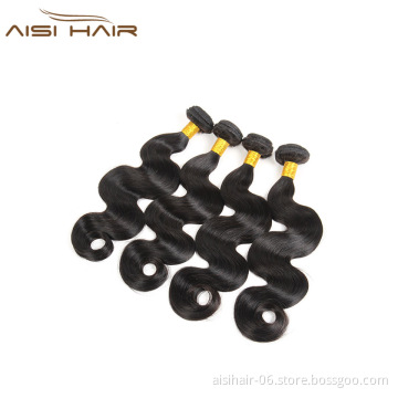 Aisi Hair Cheap Body Wave Hair Supplies 20 inch Single Donor Brazilian Hair Weave 3 Bundles